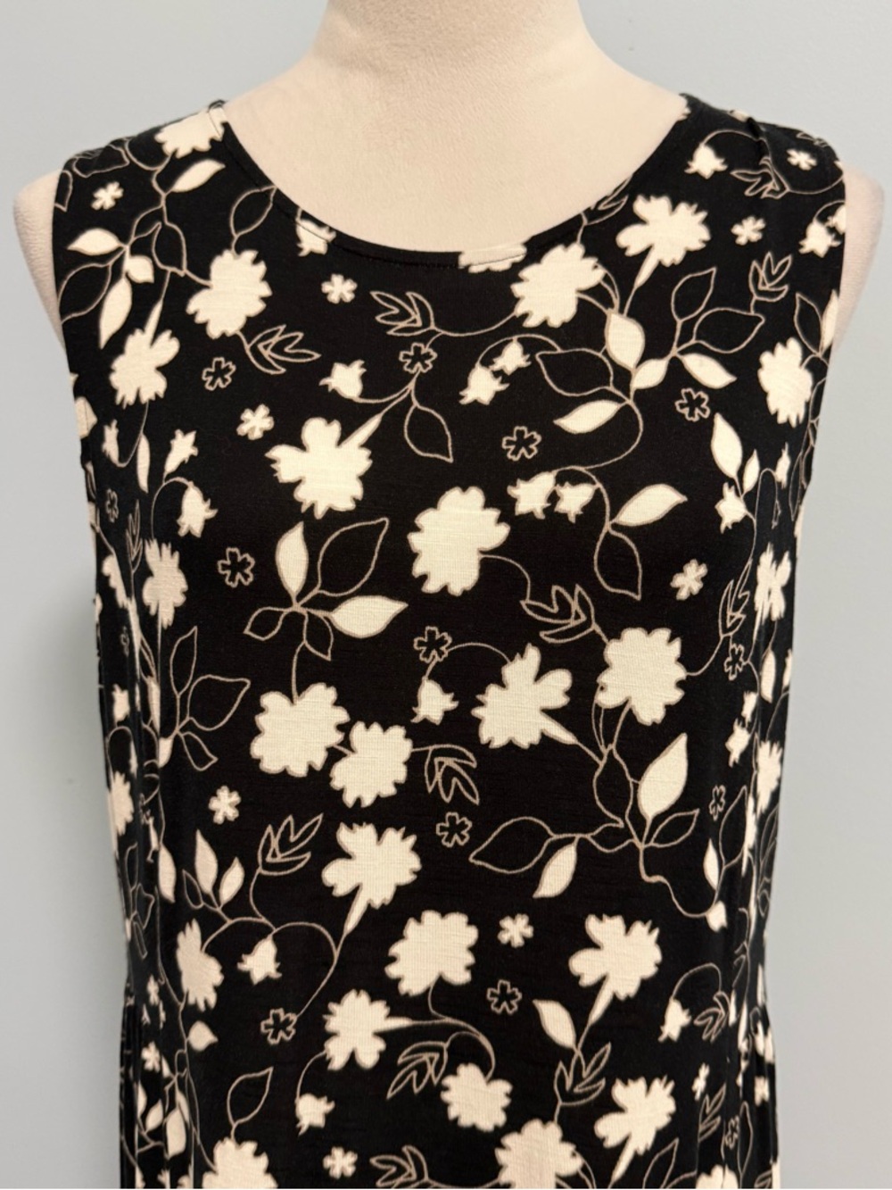 J.Jill Sleeveless Floral Maxi Dress Size M tall - Picture 2 of 9